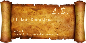 Litter Dorottya névjegykártya